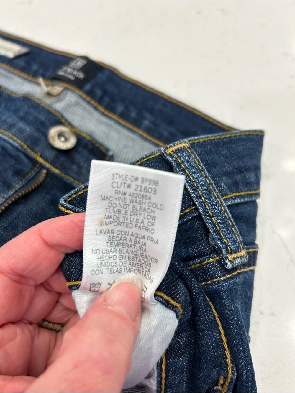 Just Black Distressed Dark Indigo Boyfriend Cut Jeans - Picture 5 of 10